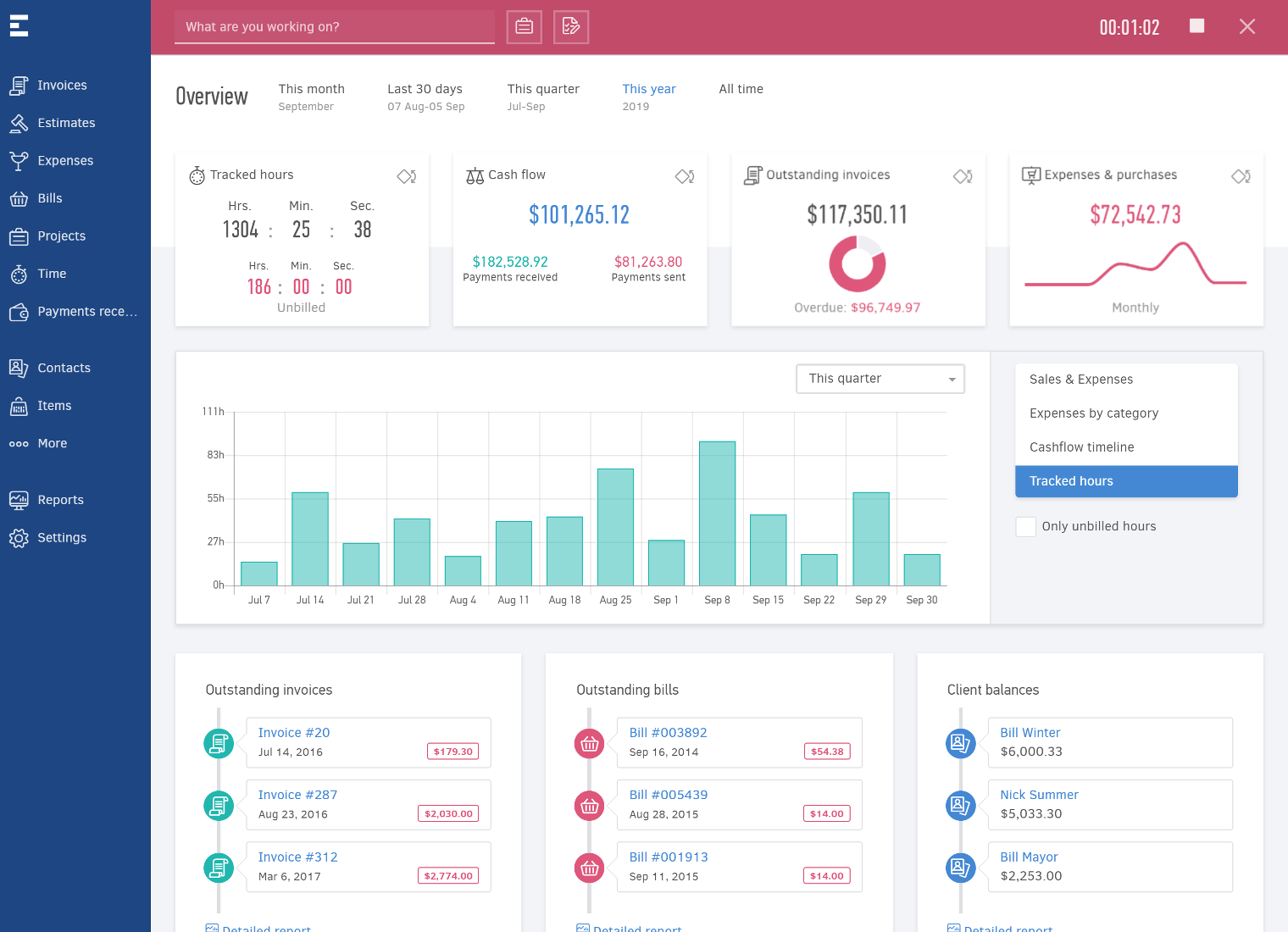 Time Tracking & Invoicing Platform for Software Developers