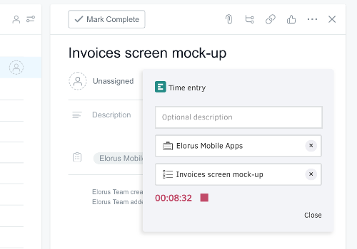 Elorus - Asana Time Tracking Integration