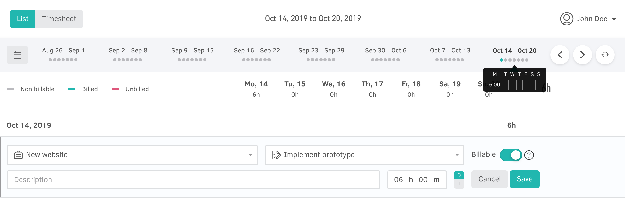 Time tracking workflow updates