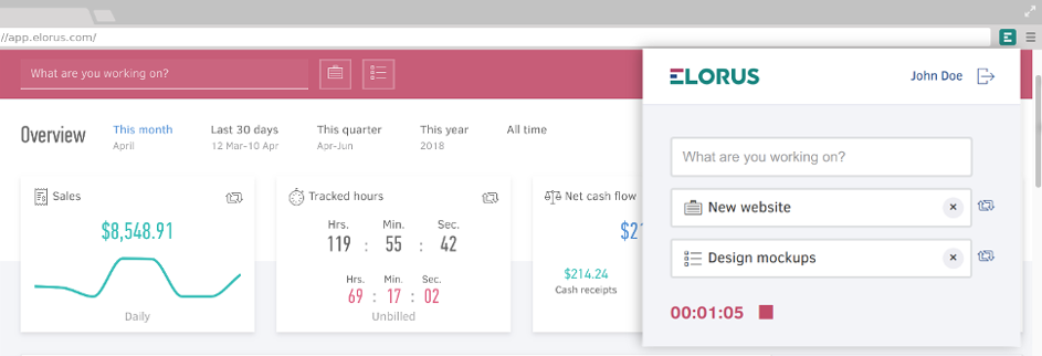 Freshly baked time tracking extension v 1.0.7